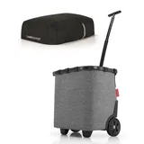 reisenthel Angebot Einkaufstrolley carrycruiser Plus gratis Cover Abdeckung und Sichtschutz! (Twist Silver)
