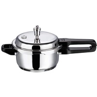 Vinod Pressure Cooker 2 ltr Edelstahl Schnellkochtopf mit Glasdeckel, induktionsgeeignet hochwertiger Dampftopf zum Kochen von indischem Essen, Reis, hochwertiger Kochtopf mit großer Wok Induktion