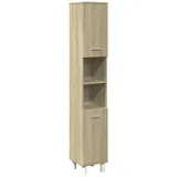 vidaXL Badschrank Sonoma-Eiche 30,5x30x179 cm Holzwerkstoff