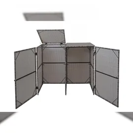 Mendler Mülltonnenbox HWC-E25 130 x 110 cm grau