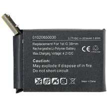 AccuCell Akku passend für die Apple iWatch 38mm Li-Polymer Akku A1578, A1553, iWatch 1st G 38mm, 3,8 Volt 203mAh mit 0,8Wh
