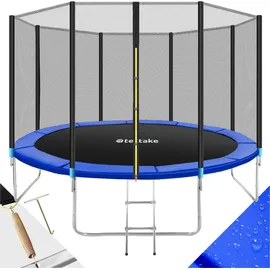 Tectake Garfunky 396 cm inkl. Sicherheitsnetz und Leiter schwarz/blau