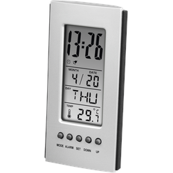 Hama LCD-Thermometer, Thermometer + Hygrometer, Silber
