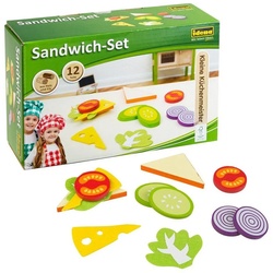 Idena Spielküche Idena 4100105 Kleine Küchenmeister Sandwich Set aus Holz Holz bunt