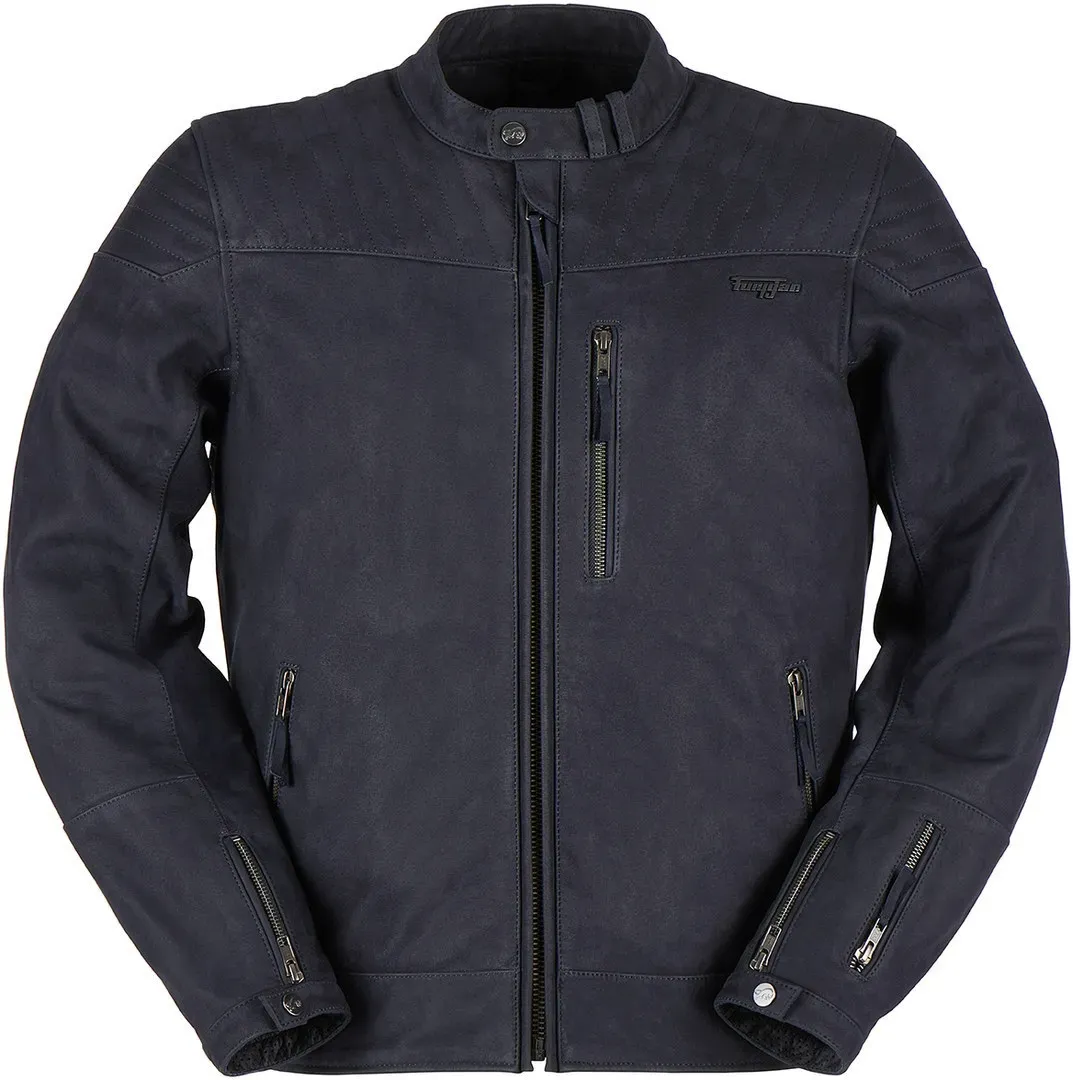Furygan Clint Evo Motorfiets lederen jas, blauw, 3XL Voorman