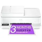 HP Envy 6530e All-in-One-Drucker, perfekt für Zuhause, Farbe, kabellos, Drucken, Scannen und Kopieren, 3 Monate kostenlose Sofort-Tinte, automatischer Dokumenteneinzug, Weiß