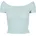 Off Shoulder Rib Tee Blau XXL