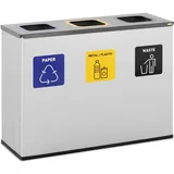 Ulsonix Abfalleimer - 180 L - 3 Fächer