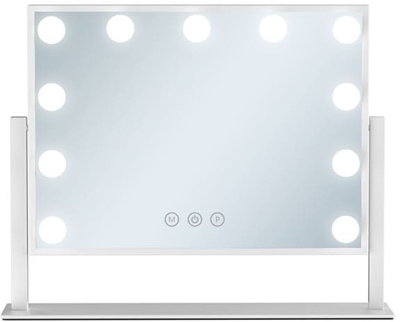 UNIQ UNIQ Paris Make-up Spiegel mit 11 LED-Lampen – Weiß Kosmetikspiegel weiss