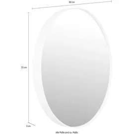 Spinder Wandspiegel SPINDER DESIGN "DONNA", weiß, Glas, Metall, Spiegel, Wandspiegel