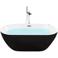 Beliani NEVIS freistehende Whirlpoolbadewanne 80 x 170 cm (264