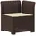 vidaXL 1-Sitzer Garten-Sofa mit Kissen Rattan-Look PP Braun