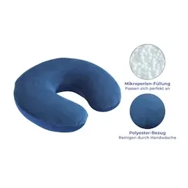 Maximex 2-in-1 Reisekissen 40 x 30 cm Blau