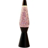 I-TOTAL Lavalamp Zwart/Roze Glitter, 40cm