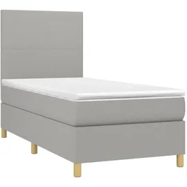 vidaXL Boxspringbett 100 x 200 cm Hellgrau