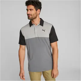 Puma Cloudspun Colorblock Poloshirt Herren 01 - puma black/quiet shade M