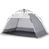 vidaXL Strandzelt 2 Personen Grau Quick Release Wasserdicht