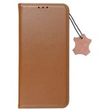 Smart Pro Echt Buchtasche Leder Tasche Lederbuch Hülle Cover Case Handy-Hülle Handytasche Samsung Galaxy S23 Braun