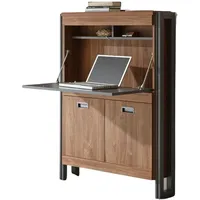 Furn.design Sekretär "Auburn" Eiche grau Schreibtisch 90 x 127