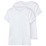 NAME IT - T-Shirt NKMT-SHIRT SLIM 2er-Pack in bright White, Gr.146/152