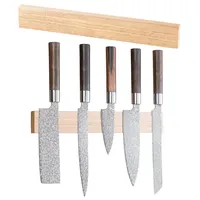 Rosenstein & Söhne Messerhalter: Durchgehende Magnet-Messerleiste aus echtem Hevea-Holz,