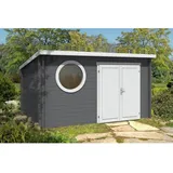 Alpholz Gartenhaus Maria-Rondo 44 B Pultdach Unbehandelt 380 cm x 280 cm