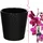 KOTARBAU Blumentopf 11 x 11 x 58 cm Schwarz/Rosa