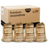 Anzündholz 4 Netze a 5 Kg Anmachholz Anfeuerholz Brennholz trocken sauber und ofenfertig