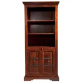 Massivmoebel24 Regal Akazie 84x50x183 nougat lackiert oxford 406