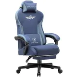 GTPLAYER Gaming Stuhl Stoff Blau