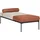 Beliani Chaiselongue MALMOS Kunstleinen 0 x 0 x 0 cm Beige/Goldbraun mit Kissen