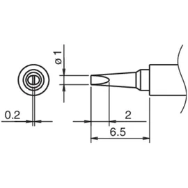 Hakko Composit Lötspitze Serie T30, Format 1D