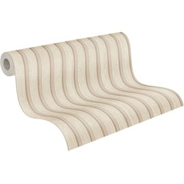 A.S. Création Vliestapete Holzpaneele Creme-Beige FSC®