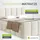 Juskys Boxspringbett Manitoba - Bouclé-Stoff - Creme