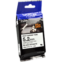 Brother P-Touch Schrumpfschlauch HSe-211E schwarz auf weiß 5,2mm x