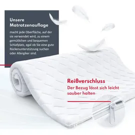 Fdm Topper 180x200 cm Matratzenauflage mit VISCO Höhe 9 cm Kaltschaum Matratzenschoner H2/H3