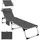Tectake Aurelie Sonnenliege 218 x 60 x 34 cm Grau