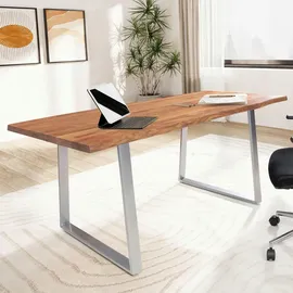 Wohnling Schreibtisch Akazie massiv / Braun