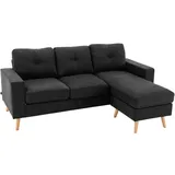 Homcom Ecksofa Leinen, Gummiholz