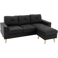 Homcom Ecksofa Leinen, Gummiholz