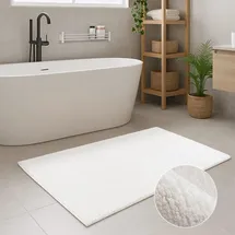 Carpet City Badteppich Weiß 90 x 50 cm