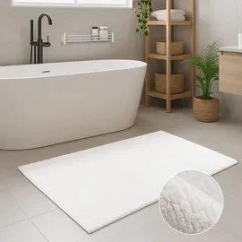 Carpet City Badteppich Weiß 90 x 50 cm