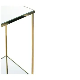 Haku-Möbel HAKU Möbel Beistelltisch rechteckig Glas gold 28,0 x 28,0 x 66,0 cm, 1 St.