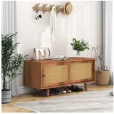 stilvora Schuhschrank 104 x 48 x 40 cm verstellbare Einlegeböden / braun