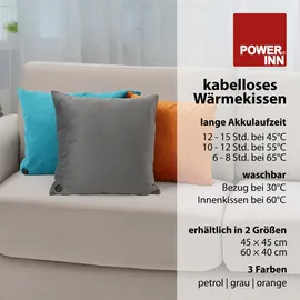 POWER INN Wärmekissen 45 x 45 cm orange