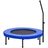 vidaXL Fitness Trampolin 102 cm inkl. Griff und Sicherheitspolster blau