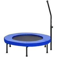 vidaXL Fitness Trampolin 102 cm inkl. Griff und Sicherheitspolster blau
