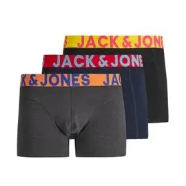JACK & JONES Jaccrazy black/navy/dark grey S 3er Pack