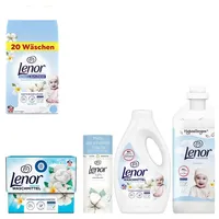 5tlg Lenor Sensitiv Baumwollblüte Weichspüler Parfüm Pods Waschmittel +Sisal Bag