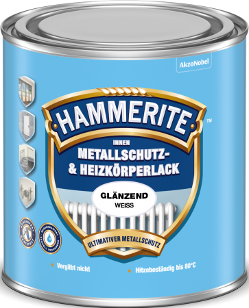 Hammerite Metallschutz- & Heizkörperlack glänzed weiß 500 ml NR. 5117970